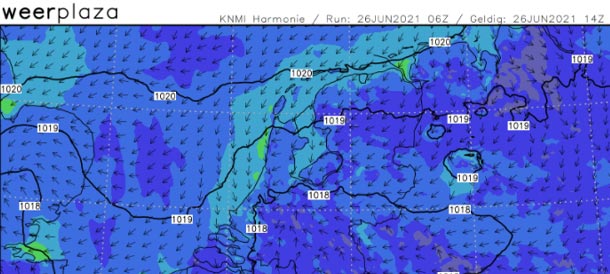 Weerplaza wind overzicht met windstoten